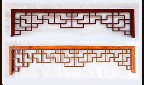 惠州中式花格吊顶门楣挂落仿古落地罩在实际案例中的展示
