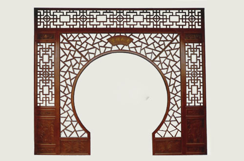 惠州明清落地罩圆形拱月亮门定制