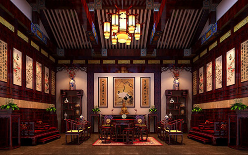 惠州古色古香的中式四合院装修效果图