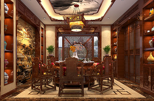 惠州温馨雅致的古典中式家庭装修设计效果图