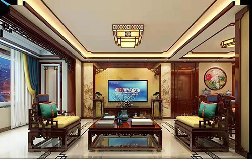惠州住宅新中式风格装修，尽显奢华品味