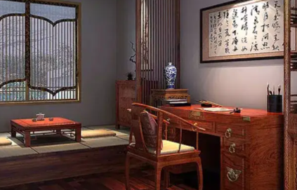 惠州书房中式设计美来源于细节