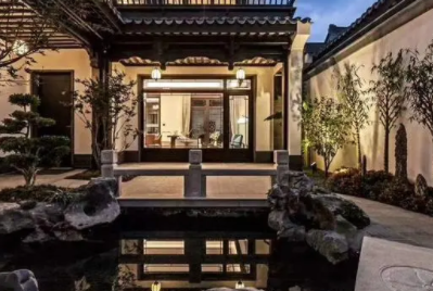 惠州现代中式别墅的庭院设计如此美丽